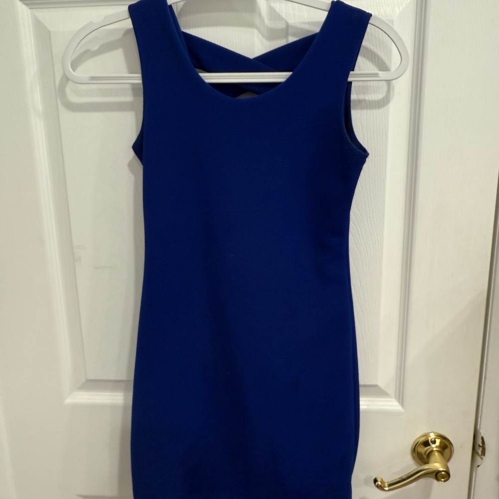 Elegant Blue Sleeveless Dress